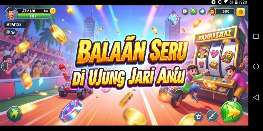 Gameplay balap menegangkan di ATM138 dengan pemandangan yang memukau.