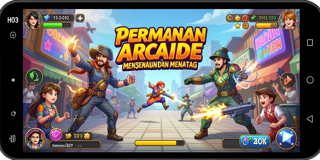 Screenshot menunjukkan gameplay seru dan grafis menarik dari H03.