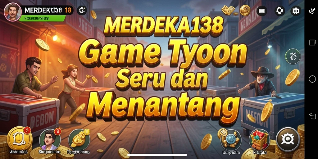 Tampilan gameplay menarik di MERDEKA138 dengan elemen Tycoon yang seru.