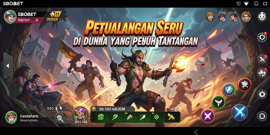 Screenshot utama SBOBET menampilkan petualangan seru di dunia yang menantang.