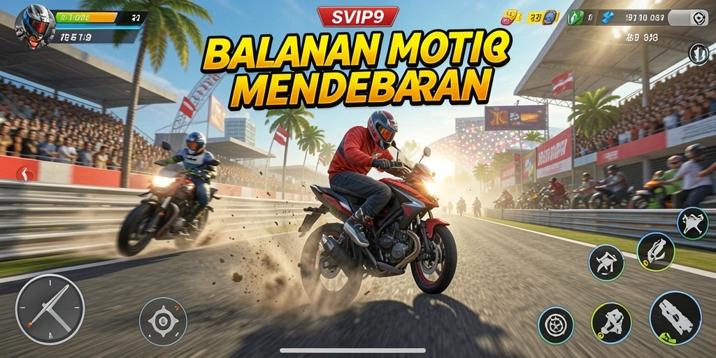 Tampilan grafik memukau dari gameplay balapan SVIP9.