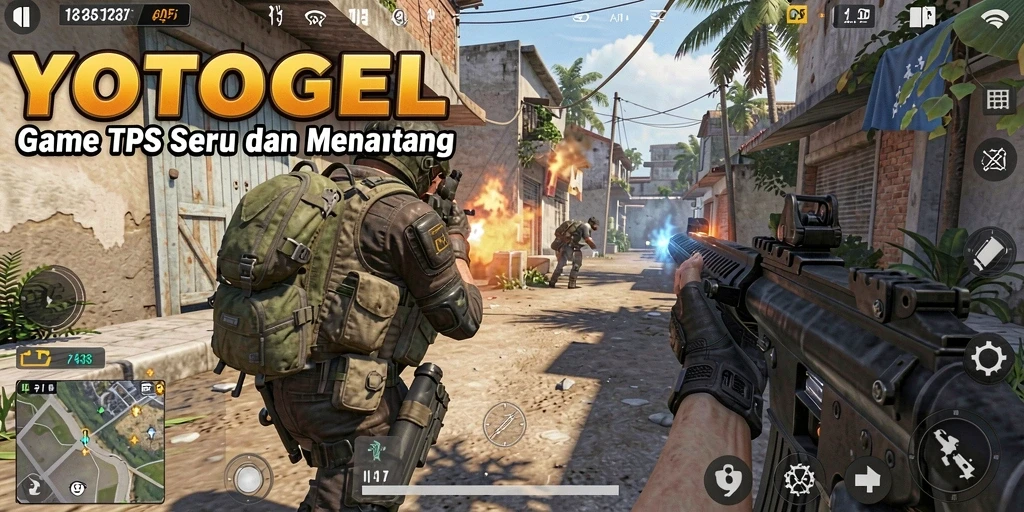 Screenshot gameplay YOTOGEL dengan aksi tembak-menembak seru.